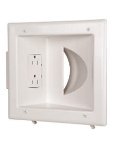 Recessed Media Plate with Duplex Receptacle