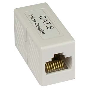 CAT6 Inline Faceplate Coupler44; White 