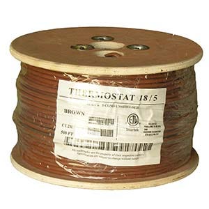 500ft 18/5 UnShielded CMR Thermostat Cable Solid Copper PVC