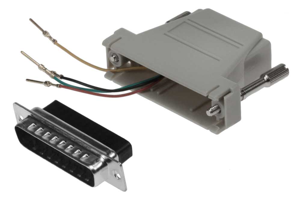 DB25 Female to RJ11 Modular Adapter SF Cable 4 Wire 