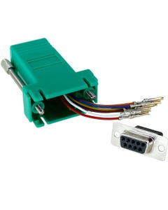 DB9 Female to RJ45 Modular Adapter Various Color-Green
