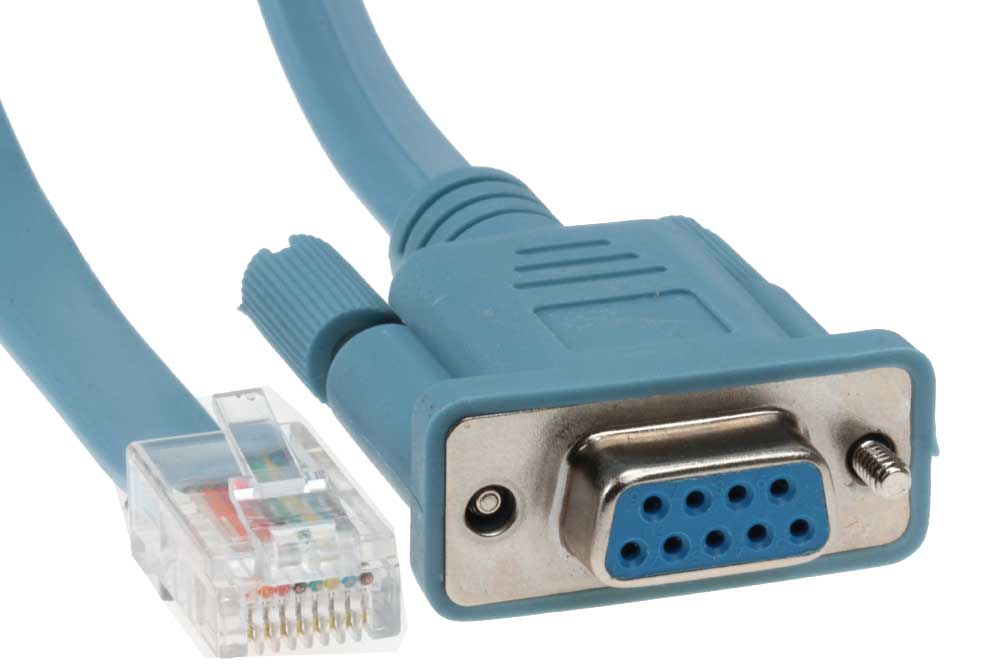 Cisco 72-3383-01 6ft Rollover Console Cable DB9 Female To RJ45 Male 