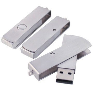 8GB USB Metal Streak and Swivel Flash Drive