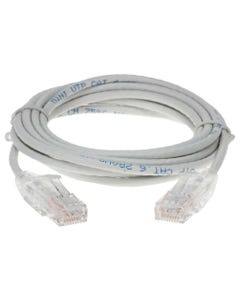 15ft Cat6 UTP Slim Ethernet Network Booted Cable 28AWG 3.6mm-White