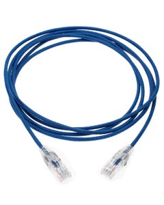 20ft Cat6 UTP Slim Ethernet Network Booted Cable 28AWG 3.6mm-Blue