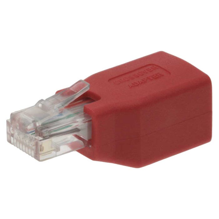 Cat6 RJ45 Crossover Male to Female Adapter