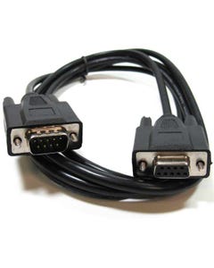 25ft DB9 M/F 9C Serial Straight Thru Extension Cable Black