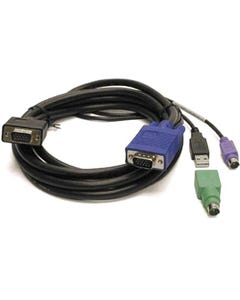 10ft Linkskey 3-in-1 USB PS/2 KVM Combo Cable