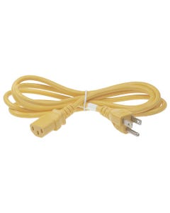 6ft 18 AWG NEMA 5-15P to C13 Standard Power Cord - Yellow