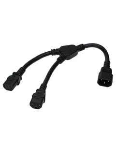 14 AWG C14 to C13 x2 Computer Power Extension Splitter Cord