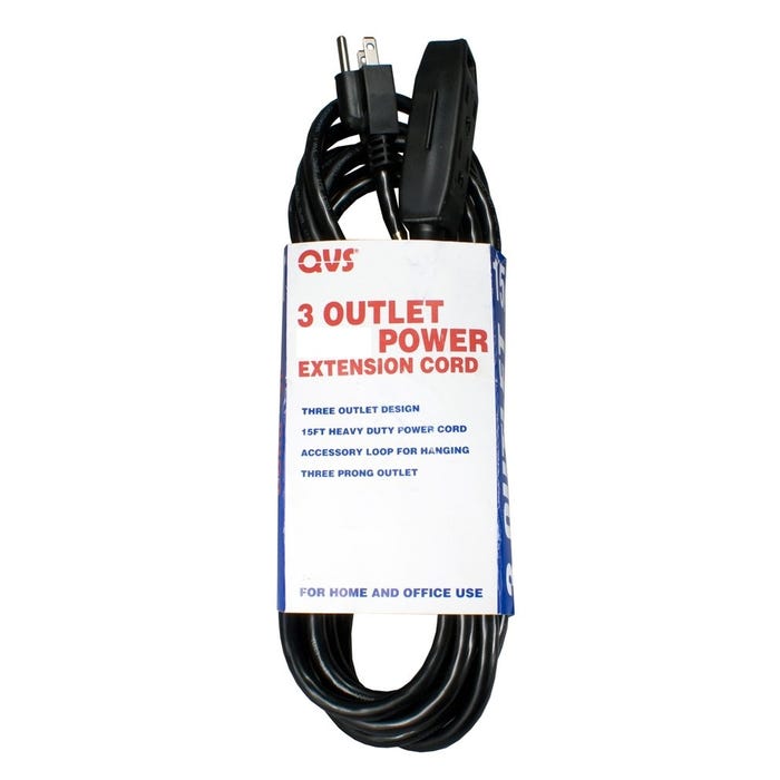 3-Outlet 3-Prong Power Extension Cord