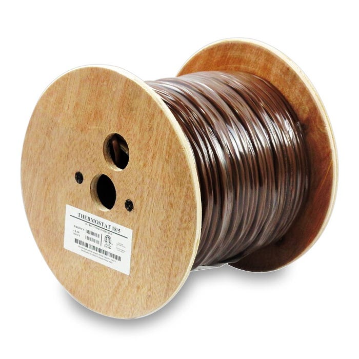 500ft 18/5 UnShielded Thermostat Solid Wire Bare Copper Cable 