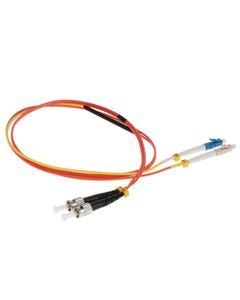 1m Singlemode LC to OM1 ST Duplex Mode Conditioning Fiber Optic Patch Cable