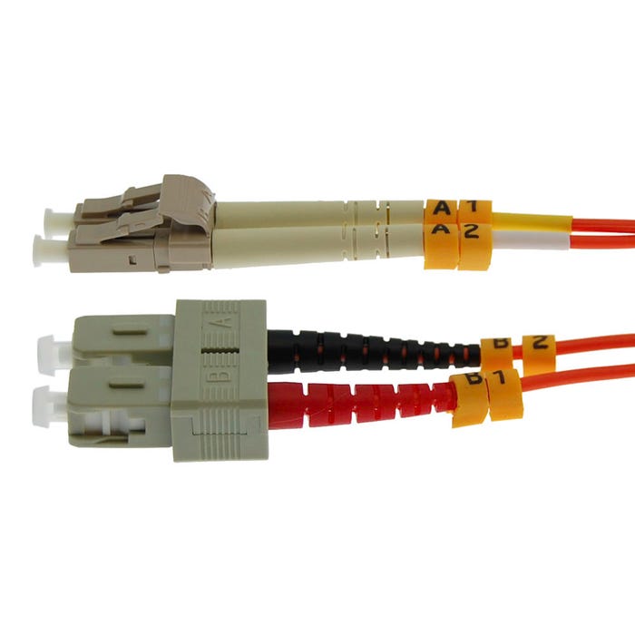 LC/UPC SC/UPC OM1 Multimode Duplex Fiber Optic Patch Cable