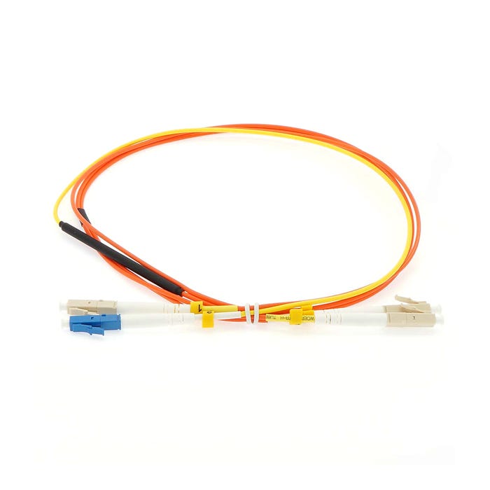 Singlemode LC to OM1 LC Duplex Mode Conditioning Fiber Optic Patch Cable