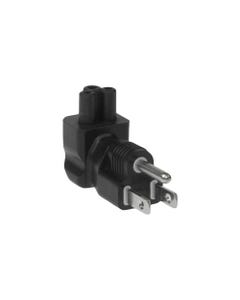 C5 to USA NEMA 5-15P Angle Power Plug Adapter