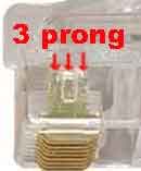 3-prong modular plug