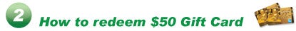 Free $50 Gift Card on Order $500 and more
