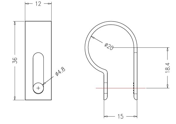 R-Type Cable Clamp 3/4