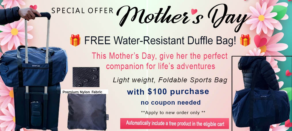 FREE Water-Resistant Duffle Bag with $100 purchase