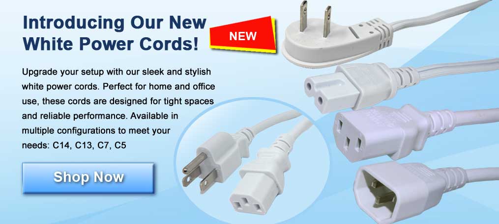 Introducing Our New White Power Cords!